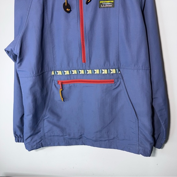 L.L.Bean Mountain Classic Insulated Anorak Windbreaker Rain Blue Size Small - Picture 5 of 14